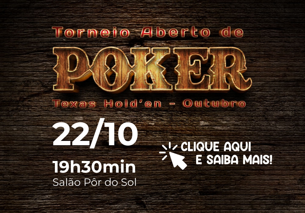 Torneio Aberto de Poker Texas Hold'em: etapa de outubro